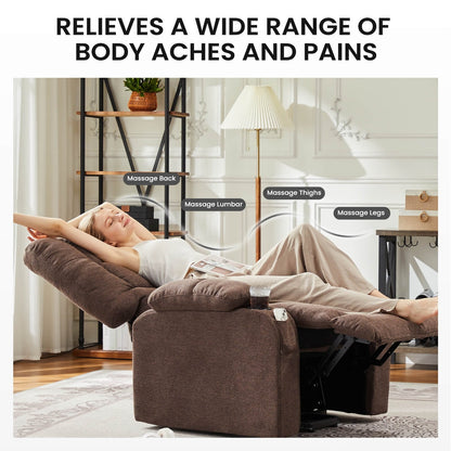Poltrona reclinabile, poltrona massaggiante reclinabile con calore, poltrona elevabile elettrica per home theater per soggiorno