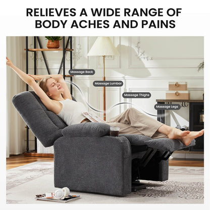 Poltrona reclinabile, poltrona massaggiante reclinabile con calore, poltrona elevabile elettrica per home theater per soggiorno