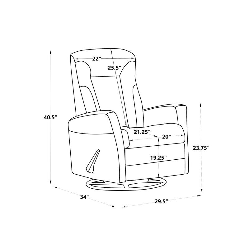 Poltrona reclinabile, poltrona reclinabile, poltrona girevole, poltrona decorativa