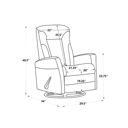 Poltrona reclinabile, poltrona reclinabile, poltrona girevole, poltrona decorativa