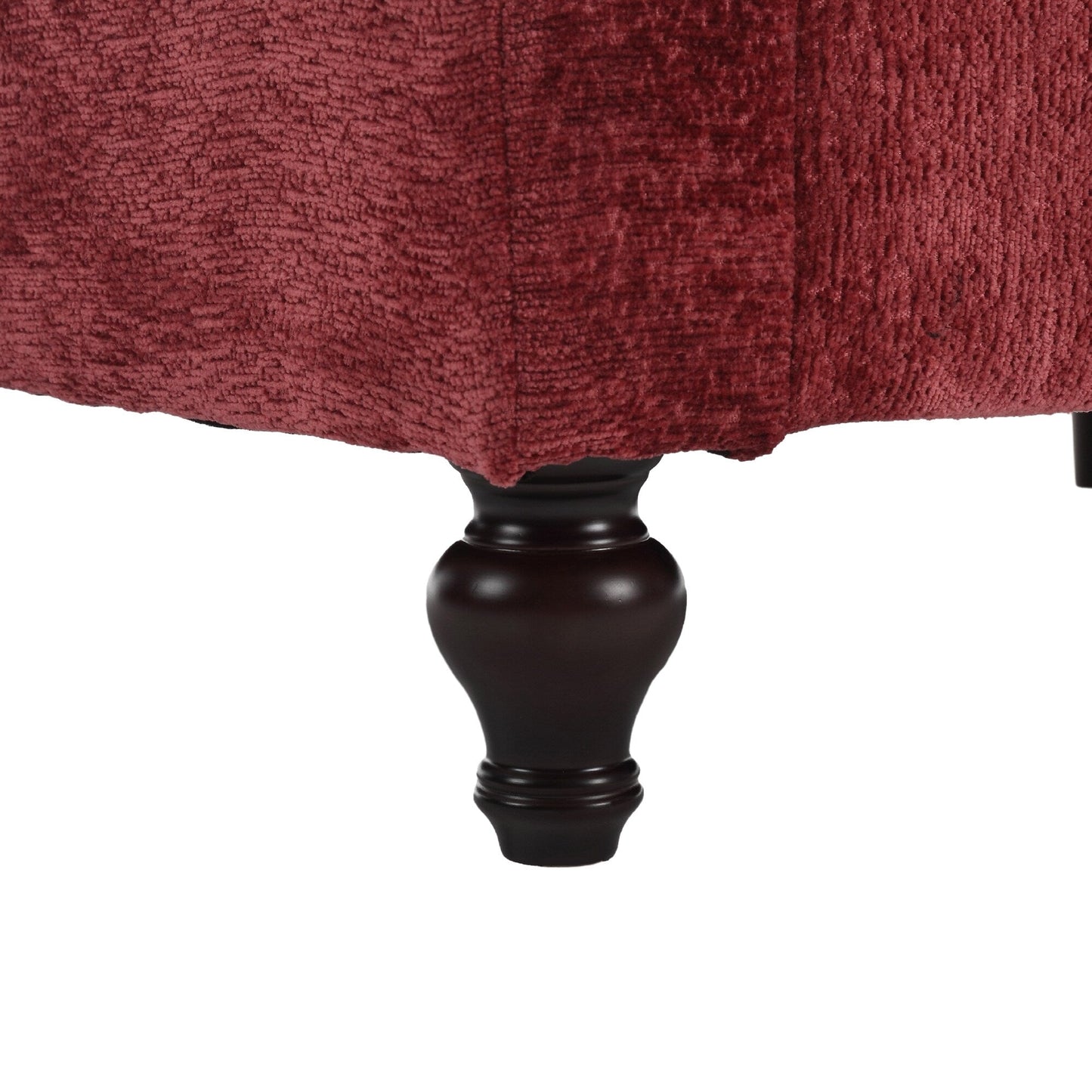 Divano a 2 posti in tessuto rosso da 68,9'' con cuscini staccabili e struttura in legno massello