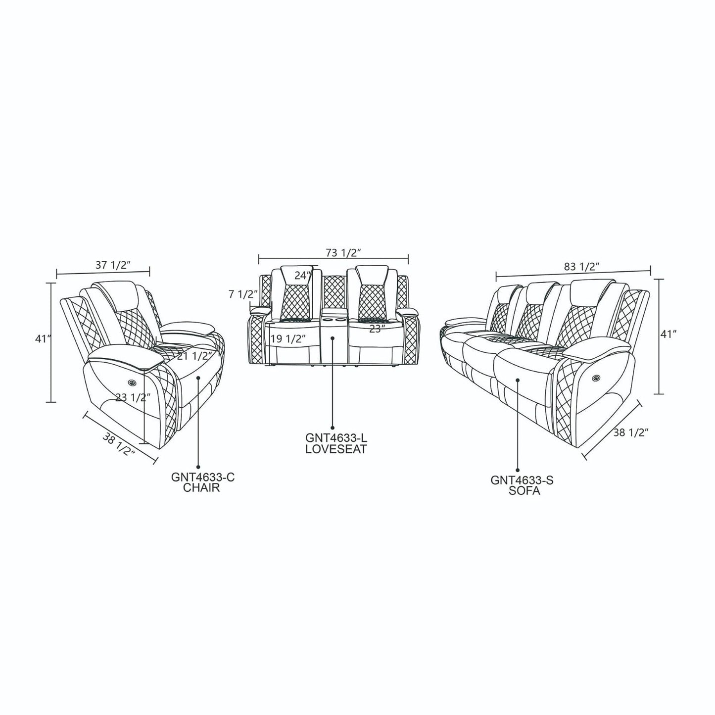 Poltrona reclinabile componibile in pelle rossa traspirante per soggiorno