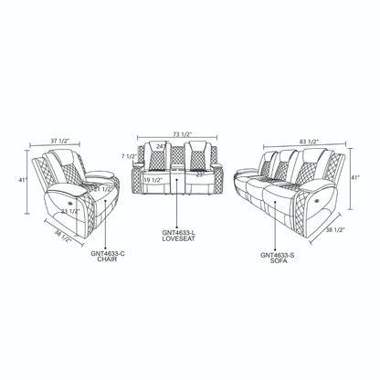 Poltrona reclinabile componibile in pelle rossa traspirante per soggiorno