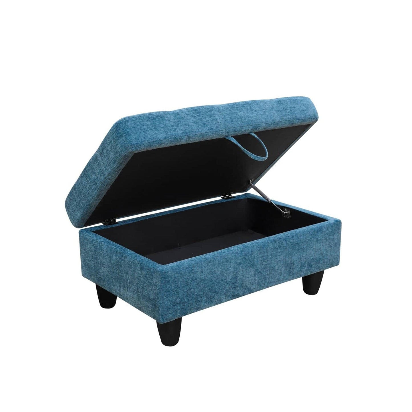 Pouf contenitore per soggiorno in flanella rossa e PVC