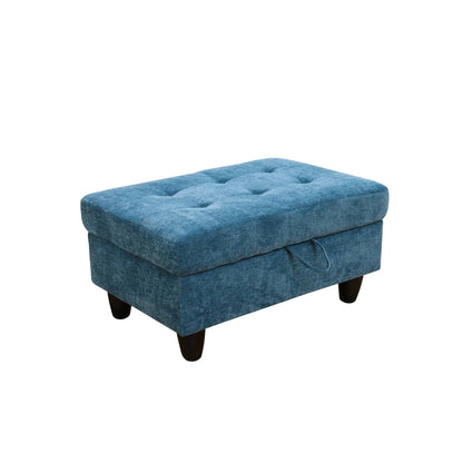 Pouf contenitore per soggiorno in flanella rossa e PVC