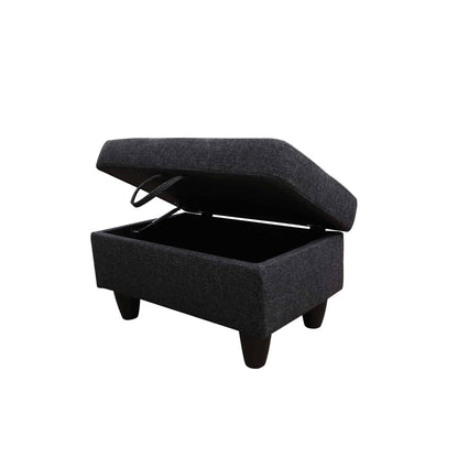 Pouf contenitore per soggiorno in flanella rossa e PVC