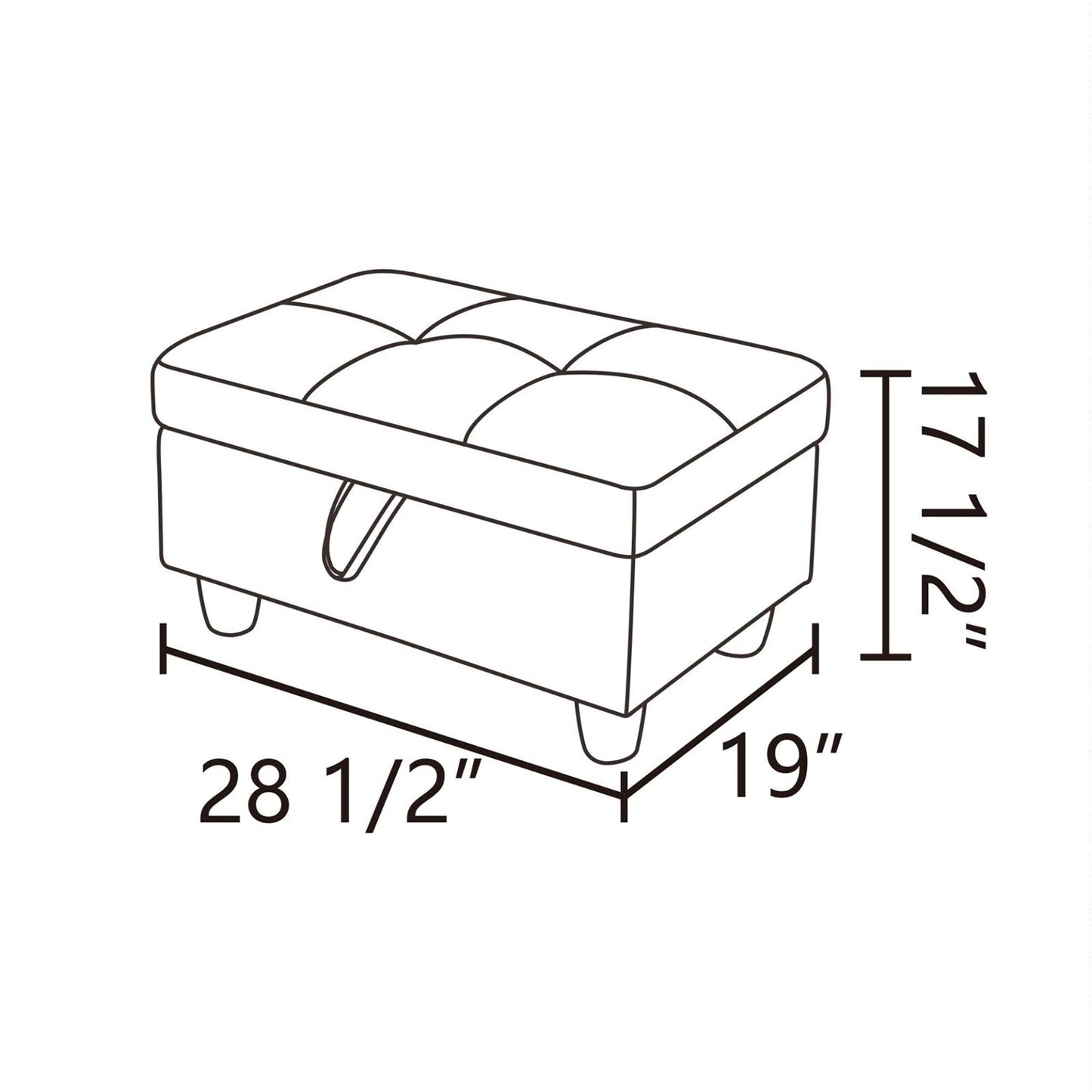 Pouf contenitore per soggiorno in flanella rossa e PVC