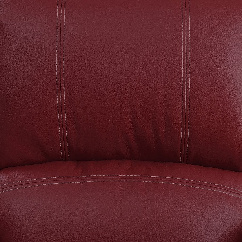 Poltrona reclinabile Motion Rocker in pelle sintetica rossa