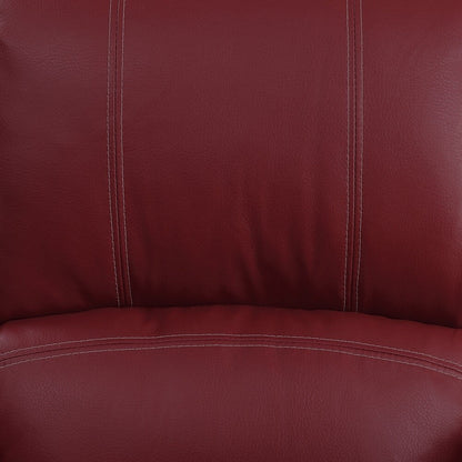 Poltrona reclinabile Motion Rocker in pelle sintetica rossa