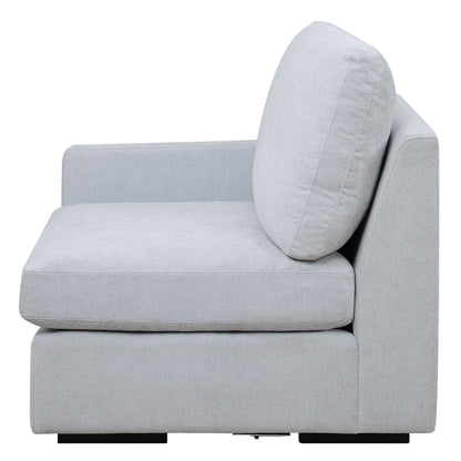 Refuge Solid Modular Bracciolo Sinistro per Divano Componibile - 43,25 - Azzurro Cielo