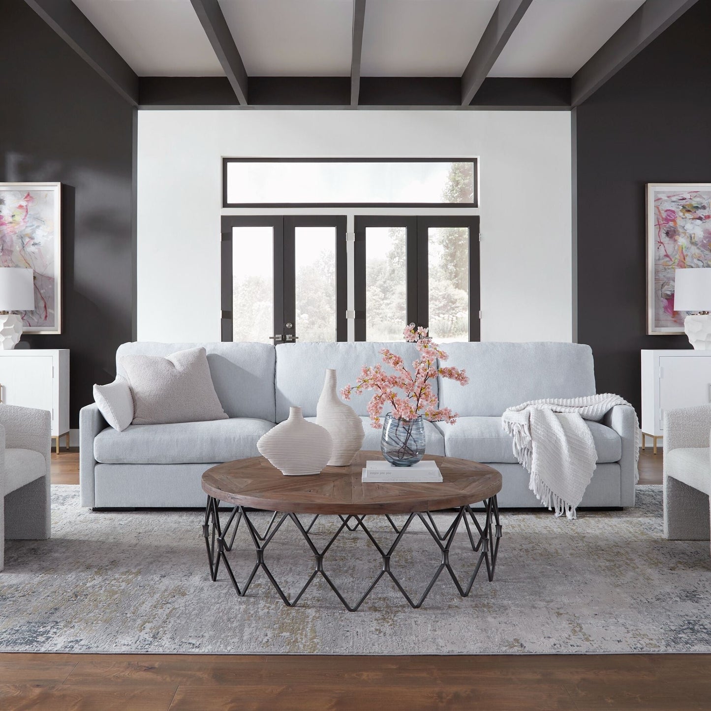 Refuge Solid Modular Bracciolo Sinistro per Divano Componibile - 43,25 - Azzurro Cielo