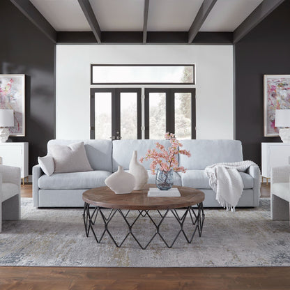 Refuge Solid Modular Bracciolo Sinistro per Divano Componibile - 43,25 - Azzurro Cielo