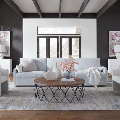 Refuge Solid Modular Right Arm Seat per divano componibile - 43,25 - Azzurro cielo