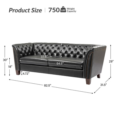 Divano letto imbottito in vera pelle Regina 82.5 per soggiorno di HULALA HOME