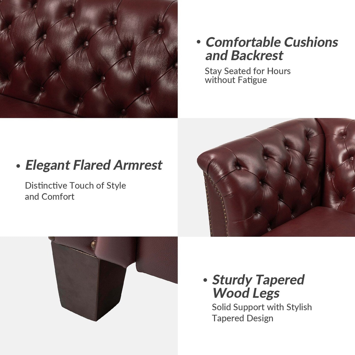 Divano letto imbottito in vera pelle Regina 82.5 per soggiorno di HULALA HOME