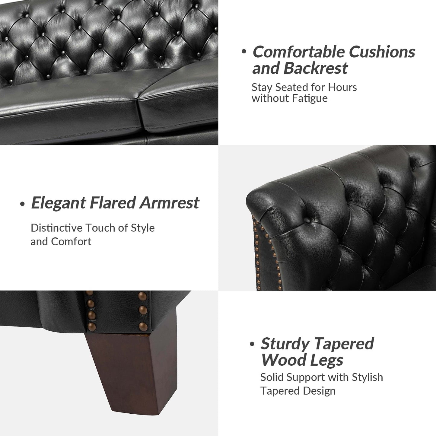 Divano letto imbottito in vera pelle Regina 82.5 per soggiorno di HULALA HOME