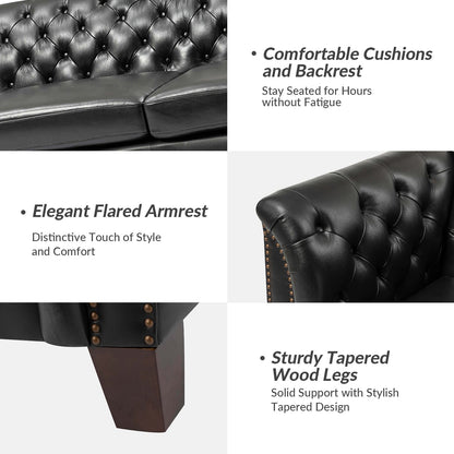 Divano letto imbottito in vera pelle Regina 82.5 per soggiorno di HULALA HOME