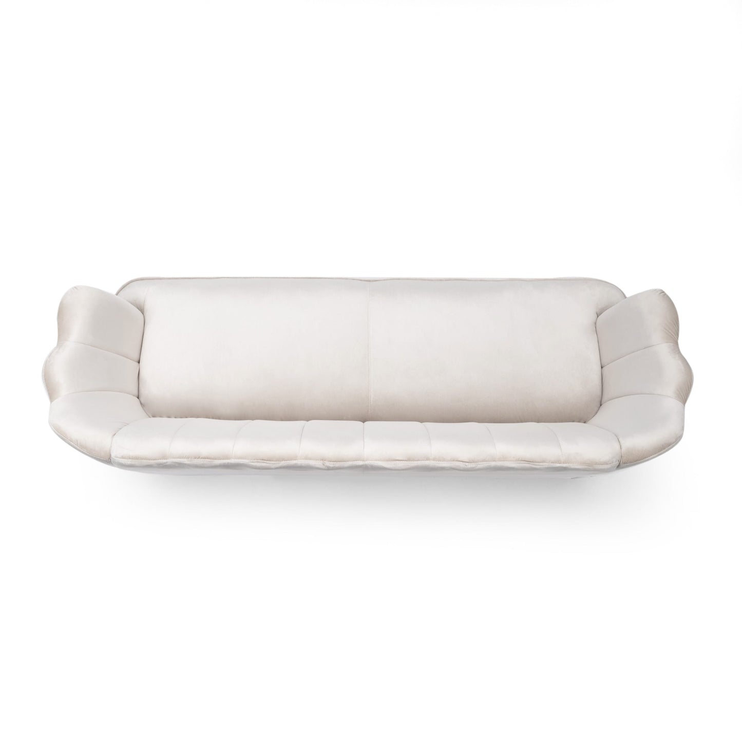 Divano a 3 posti Reitz Glam Velvet Shell di Christopher Knight Home - 76,25 L x 29,25 P x 33,50 A