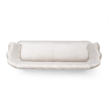 Divano a 3 posti Reitz Glam Velvet Shell di Christopher Knight Home - 76,25 L x 29,25 P x 33,50 A