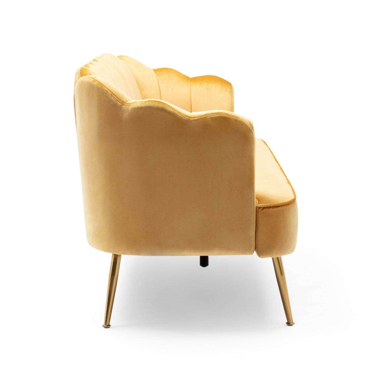 Divano a 3 posti Reitz Glam Velvet Shell di Christopher Knight Home - 76,25 L x 29,25 P x 33,50 A