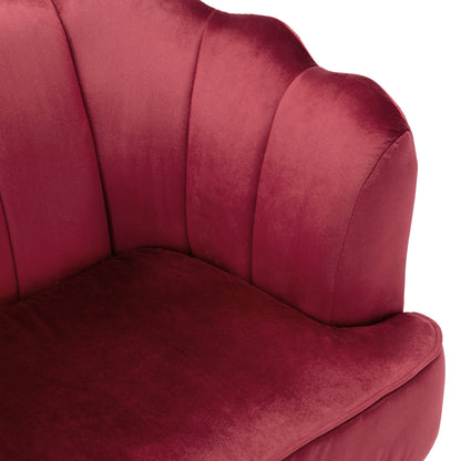 Divano a 3 posti Reitz Glam Velvet Shell di Christopher Knight Home - 76,25 L x 29,25 P x 33,50 A