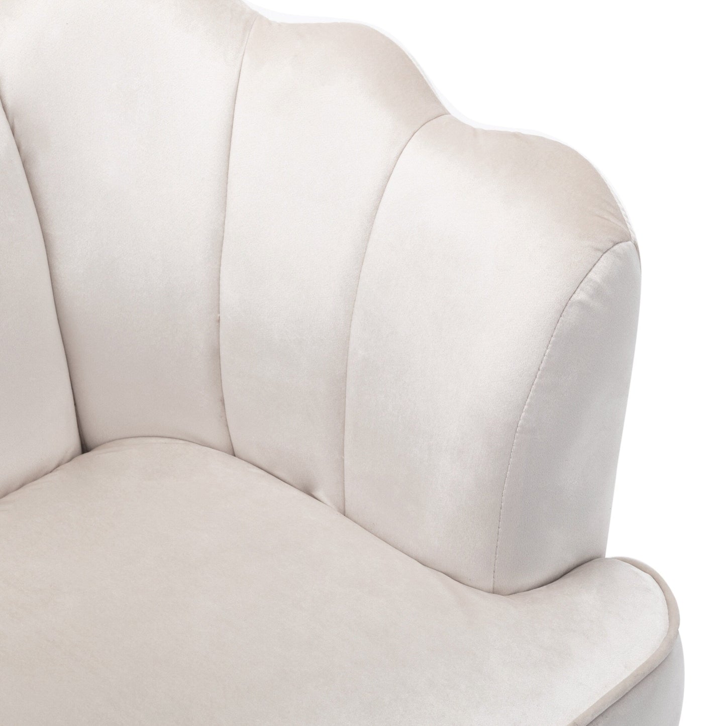 Divano a 3 posti Reitz Glam Velvet Shell di Christopher Knight Home - 76,25 L x 29,25 P x 33,50 A