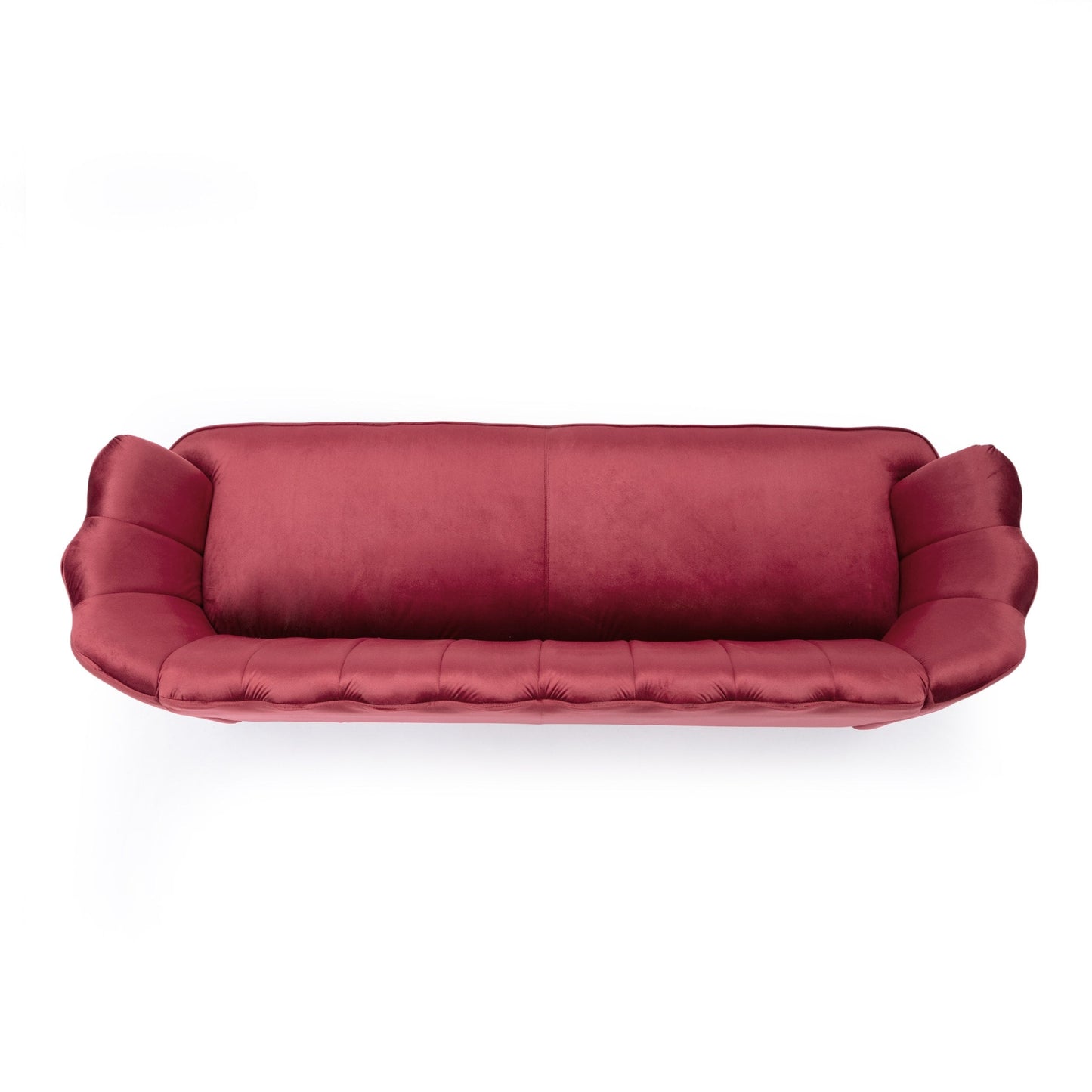 Divano a 3 posti Reitz Glam Velvet Shell di Christopher Knight Home - 76,25 L x 29,25 P x 33,50 A