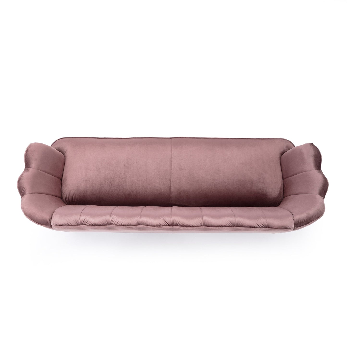 Divano a 3 posti Reitz Glam Velvet Shell di Christopher Knight Home - 76,25 L x 29,25 P x 33,50 A