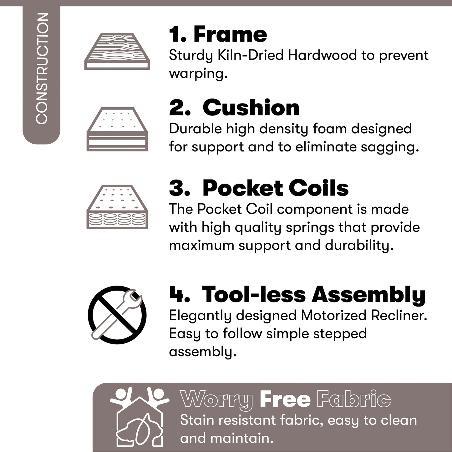 Rilassati su una sdraio? Poltrona reclinabile manuale in microfibra Porter di iLounge