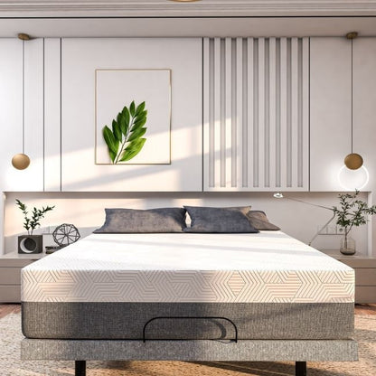 Materasso in memory foam con gel rinfrescante Renanim, traspirante e di supporto per un sonno più fresco