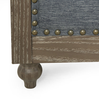 Divano Chesterfield 85.5 in stile retrò, con bottoni, trapuntato, a 3 posti, con gambe in legno, per soggiorno