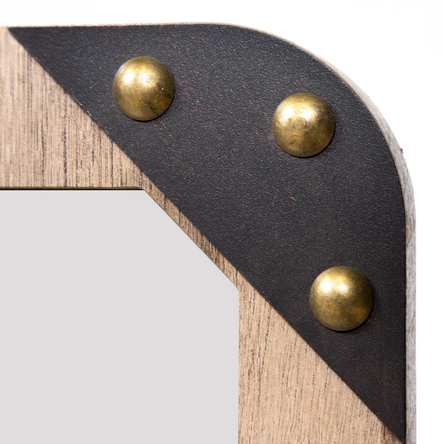 Specchio da parete sospeso in metallo Revo Industrial da 31 pollici di Furniture of America