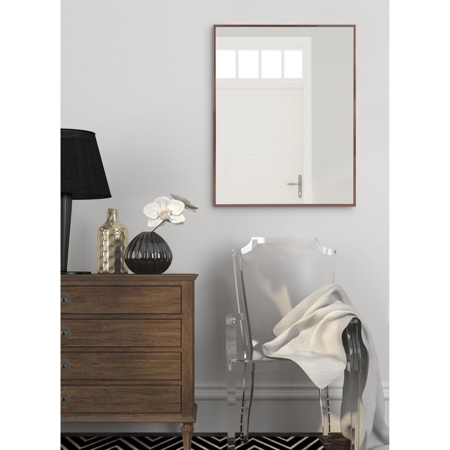 Specchio decorativo da parete con cornice Rhodes