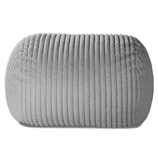 Divano a sacco in pelliccia sintetica a coste - 64 - Grigio