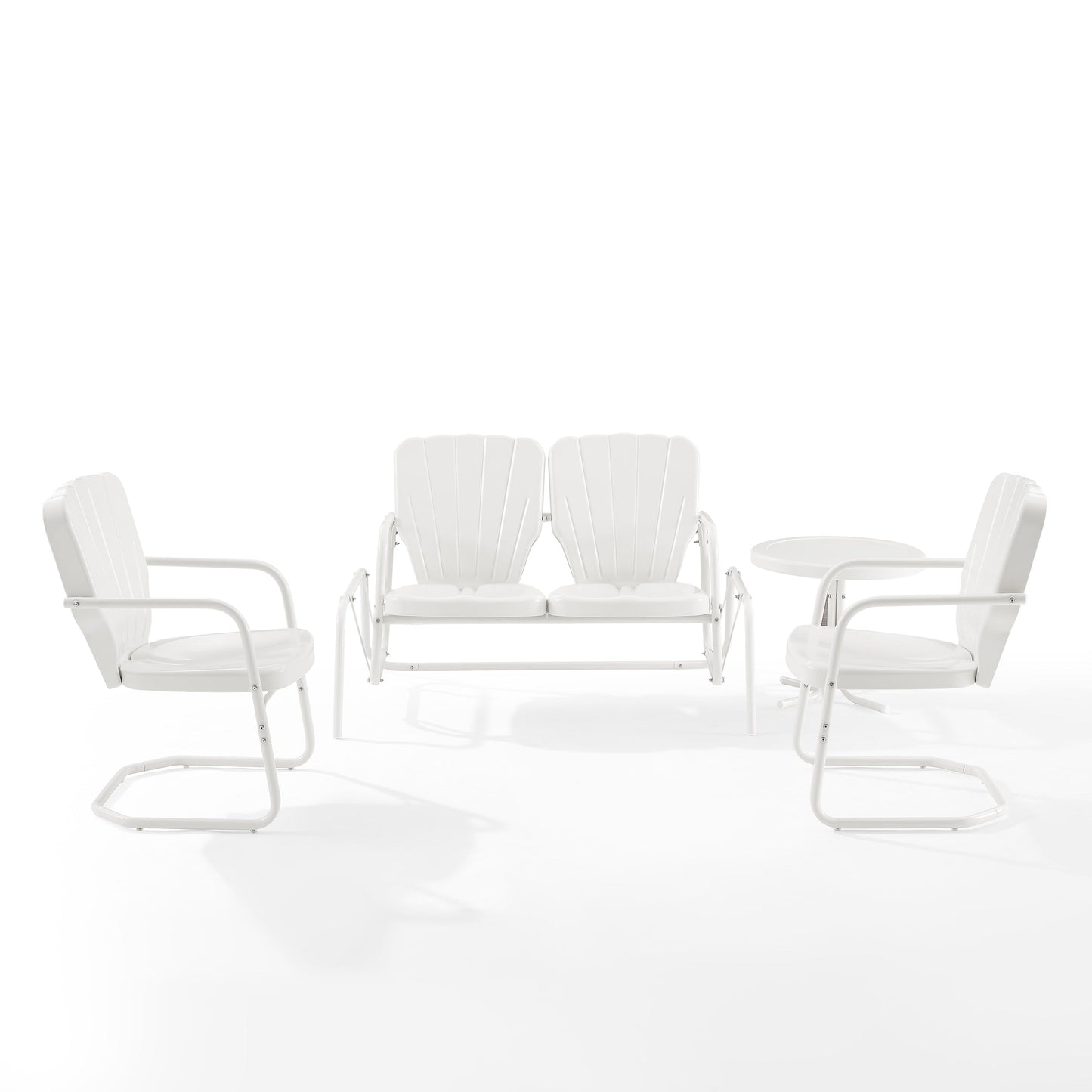 Crosley Ridgeland Set da conversazione in metallo per esterni da 4 pezzi - 75x88x34,25