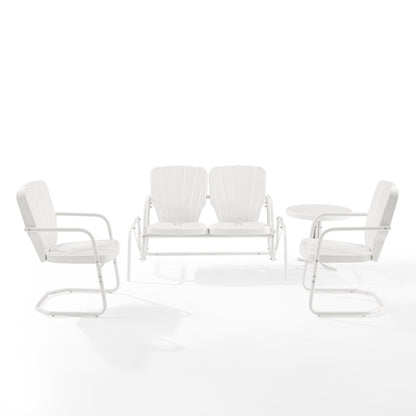 Crosley Ridgeland Set da conversazione in metallo per esterni da 4 pezzi - 75x88x34,25