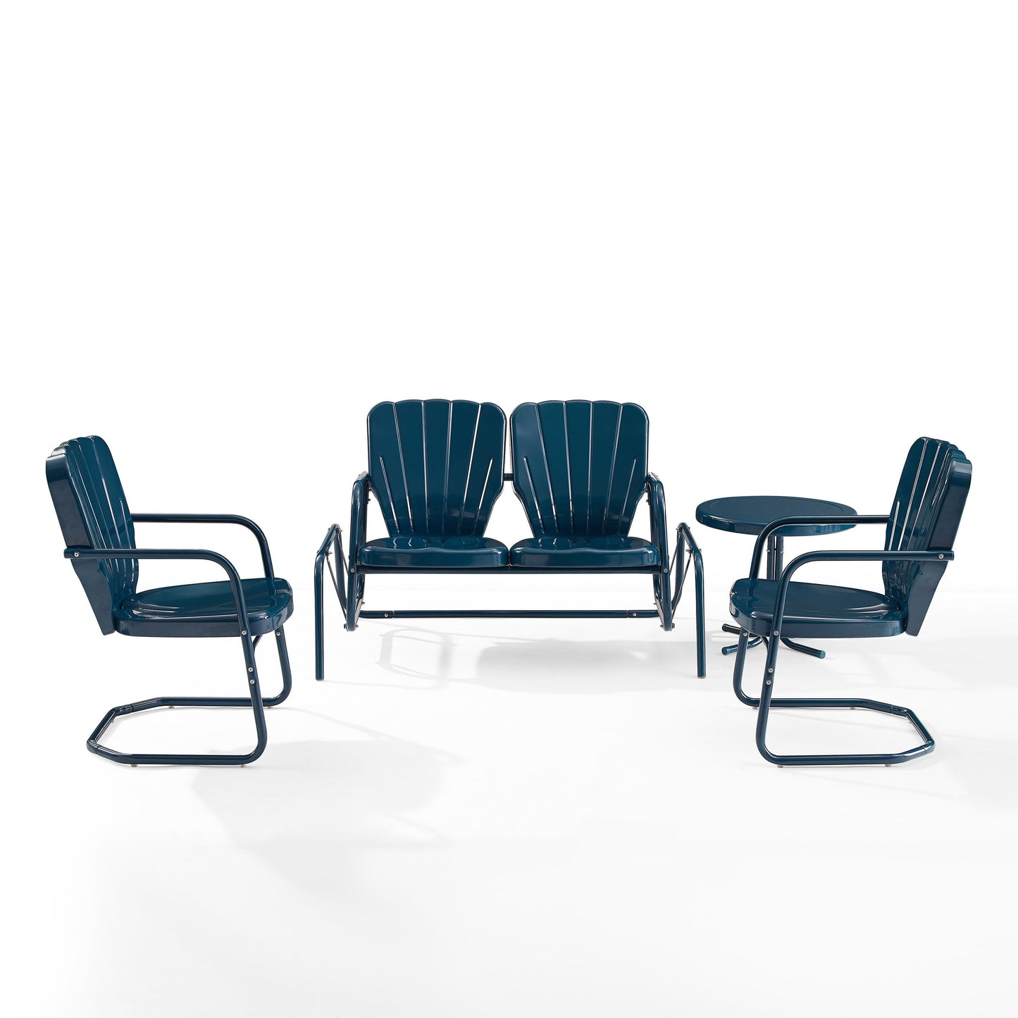 Crosley Ridgeland Set da conversazione in metallo per esterni da 4 pezzi - 75x88x34,25