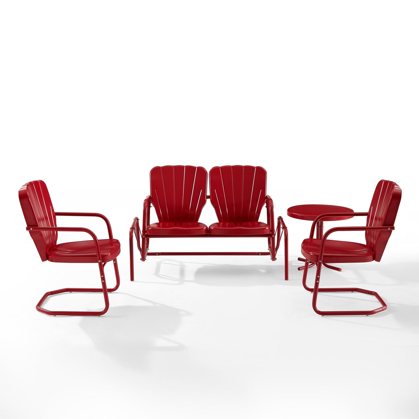 Crosley Ridgeland Set da conversazione in metallo per esterni da 4 pezzi - 75x88x34,25