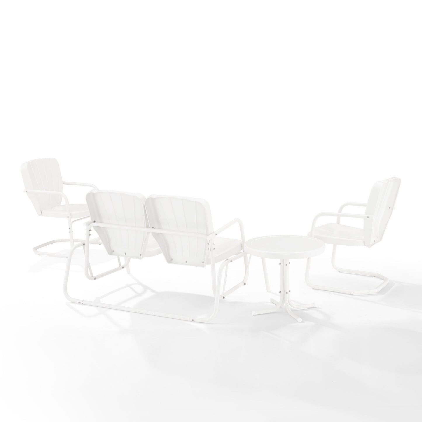 Crosley Ridgeland Set da conversazione in metallo per esterni da 4 pezzi - 75x88x34,25