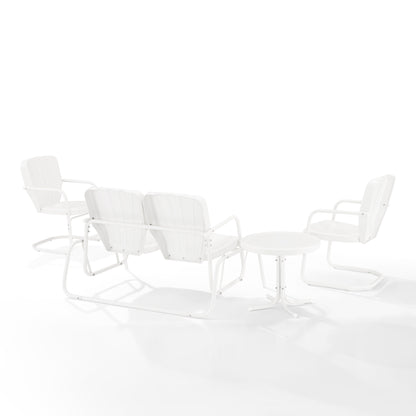 Crosley Ridgeland Set da conversazione in metallo per esterni da 4 pezzi - 75x88x34,25