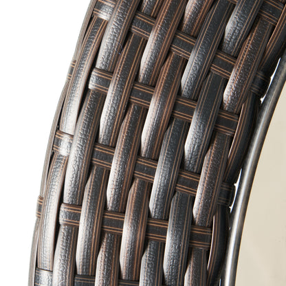 Set da bistrot in vimini da esterno Ridley da 3 pezzi con cuscini di Christopher Knight Home - N/D