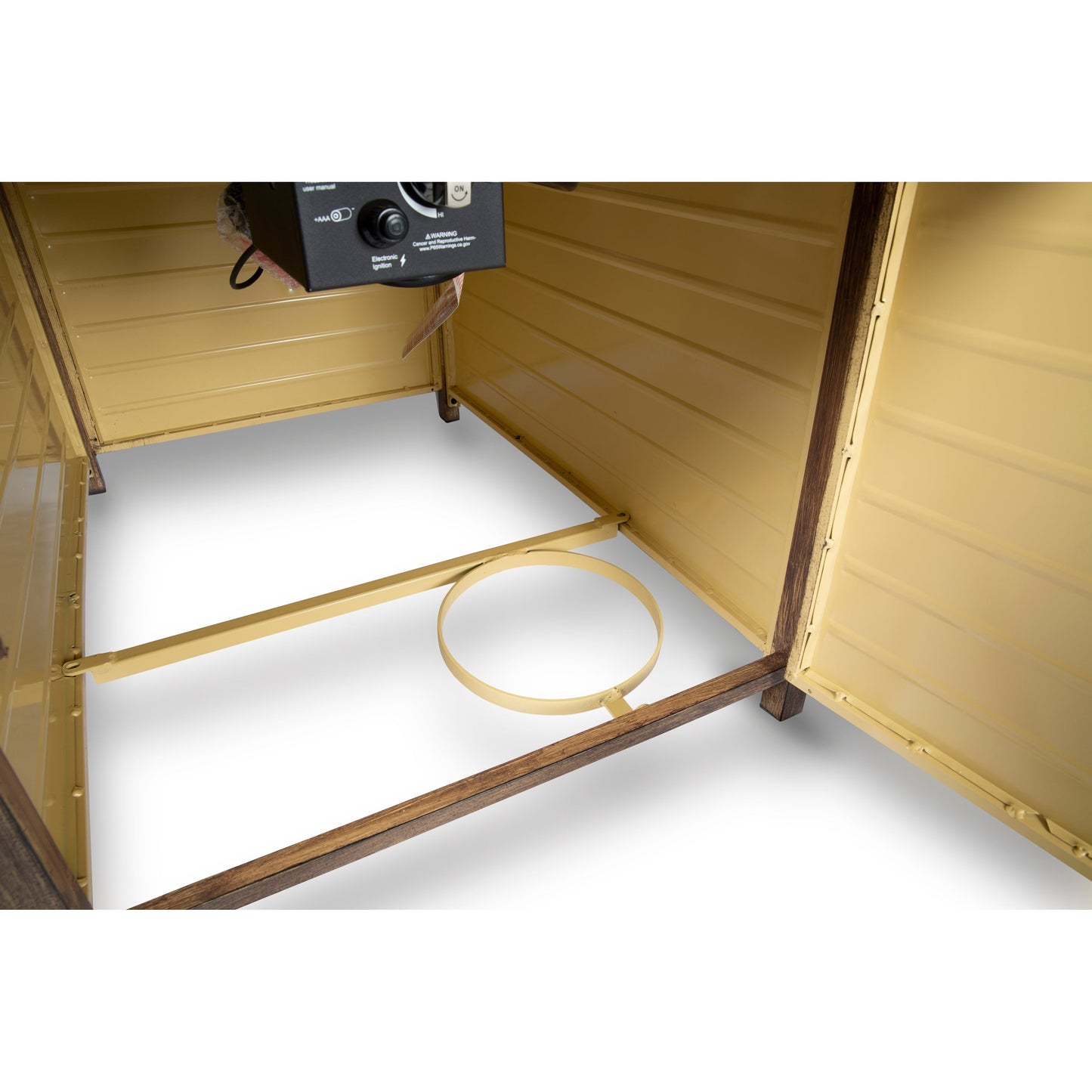 Set di sedute da esterno in vimini Rio Vista Sandstone con tavolo per braciere (5 pezzi)