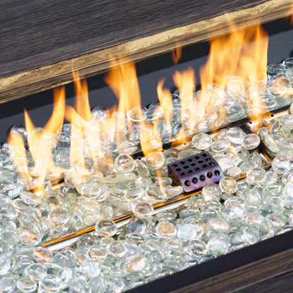 Set di sedute da esterno in vimini Rio Vista Sandstone con tavolo per braciere (5 pezzi)