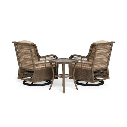 Set di sedie girevoli in vimini Rio Vista Outdoor (3 pezzi)