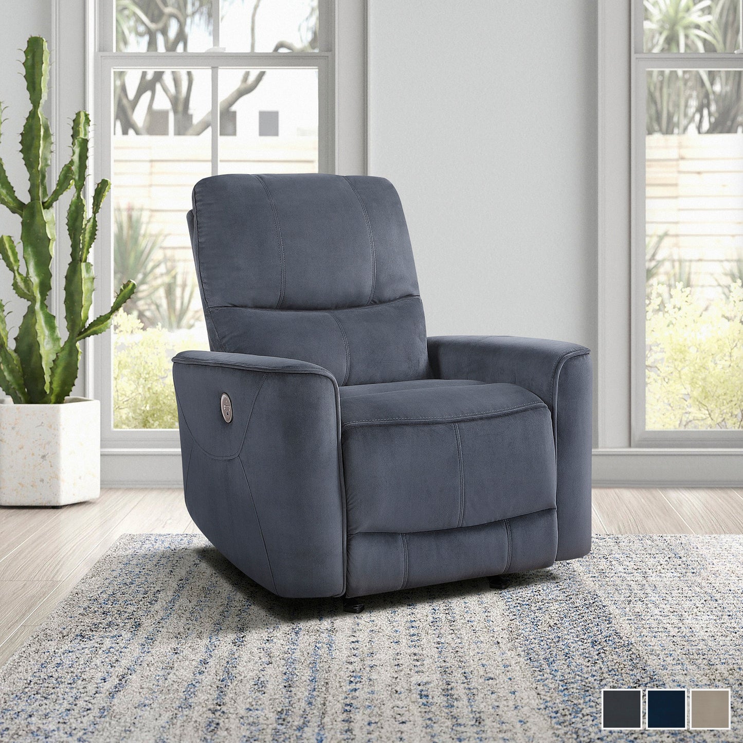 Poltrona reclinabile Ripon Velvet Power Rocker