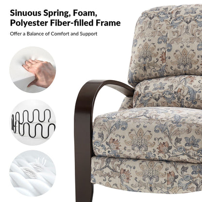 Poltrona reclinabile manuale in vera pelle Rita di Hulala Home