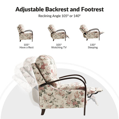 Poltrona reclinabile manuale in vera pelle Rita di Hulala Home