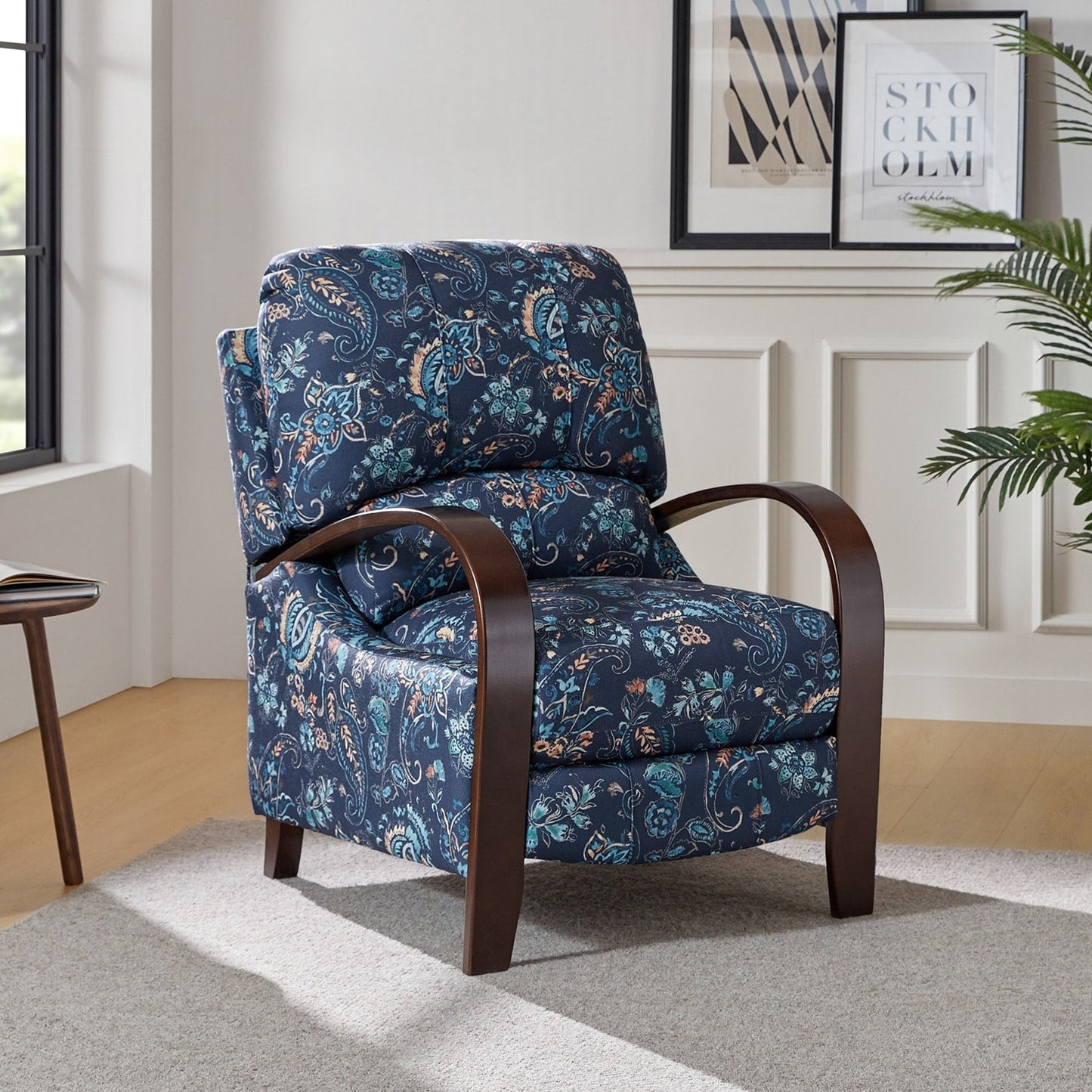 Poltrona reclinabile manuale in vera pelle Rita di Hulala Home