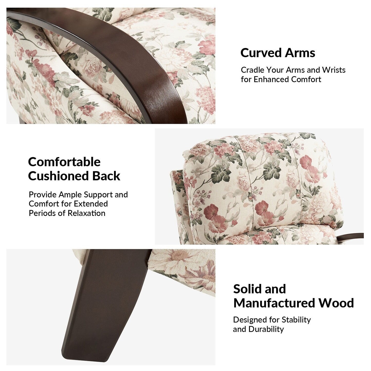 Poltrona reclinabile manuale in vera pelle Rita di Hulala Home