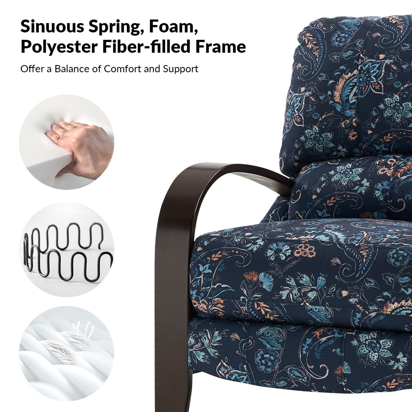 Poltrona reclinabile manuale in vera pelle Rita di Hulala Home